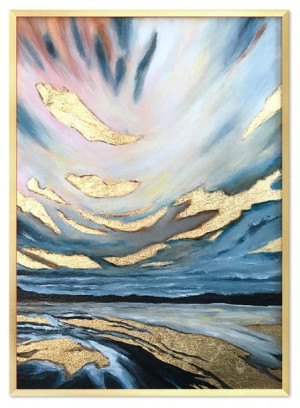 Obraz olejny ręcznie malowany 53x73cm Abstrakcja