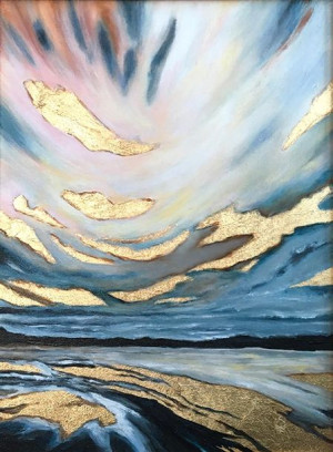 Obraz olejny ręcznie malowany 50x70cm Abstrakcja