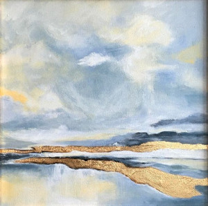 Obraz olejny ręcznie malowany 100x100cm Abstrakcja