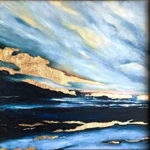 Obraz olejny ręcznie malowany 100x100cm Abstrakcja