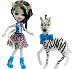 Enchantimals Duże zwierzę Zebra i lalka