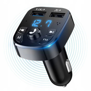 Transmiter Fm Bluetooth Ładowarka Usb 3.1a Qc 3.0