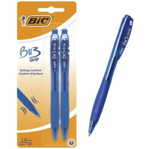 Długopis BIC BU3 Grip Niebieski blister 2 szt 893224