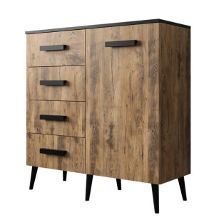 Komoda GALICJA 1D4S 100 cm wysokie nóżki