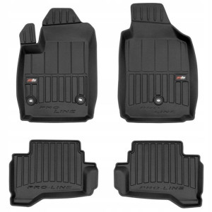 Dywaniki Gumowe Fiat 500 Electric 2015-20 Korytka