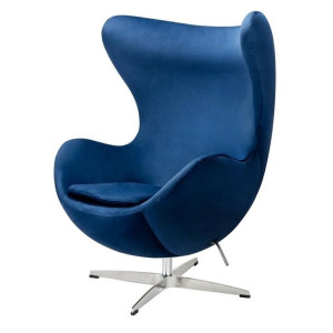 Fotel EGG CLASSIC VELVET granatowy