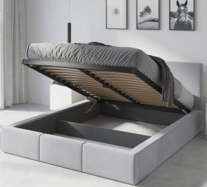 Łóżko 180x200 Tapicerowane Hilton Materac Amber od INTERBEDS