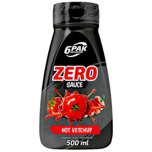 6PAK Nutrition Zero Sauce Hot Ketchup 500ml Ketchup