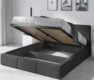 Łóżko 180x200 Tapicerowane Hilton Materac Amber od INTERBEDS
