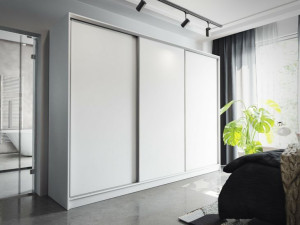 Szafa przesuwna bez szuflad 270x230x56 cm Biały