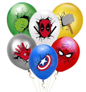 Zestaw Balonów Balon Superbohater Urodziny 6 Szt
