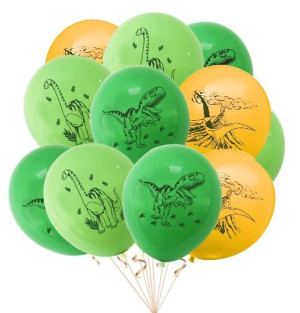 Zestaw Balonów Balon Dinozaur Urodziny 10 Szt