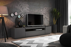 Szafka RTV Eston B grafit mat 200cm