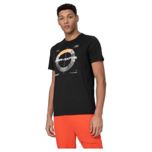 T-shirt męski 4F H4L22 TSM014 czarny