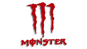 Wycinana naklejka MONSTER czerwona
