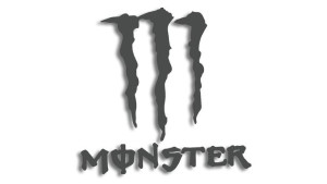 Wycinana naklejka MONSTER grafitowa