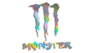 Wycinana naklejka MONSTER holograficzna