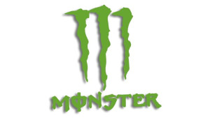 Wycinana naklejka MONSTER jasny zielony