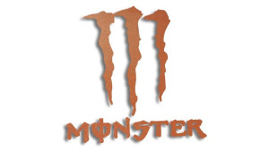 Wycinana naklejka MONSTER miedziana