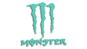 Wycinana naklejka MONSTER miętowa