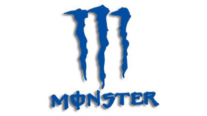 Wycinana naklejka MONSTER niebieska