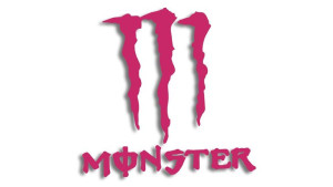 Wycinana naklejka MONSTER różowa