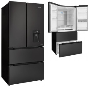 Lodówka French Door Dystrybutor Wody Ciemna Stal