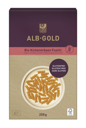 Makaron (z Ciecierzycy) Świderki Bezglutenowy Bio 250 G - Alb-gold