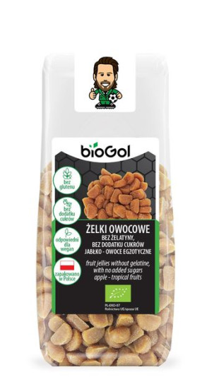 Żelki Owocowe Bez Żelatyny,jabłko - Owoce Egzotyczne Bio 90 G - Biogol