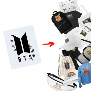 Naprasowanka Bluza bts, Koszulka bts, Torba bts