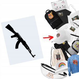 Naprasowanka Broń AK-47 Na Odzież Dla Fana
