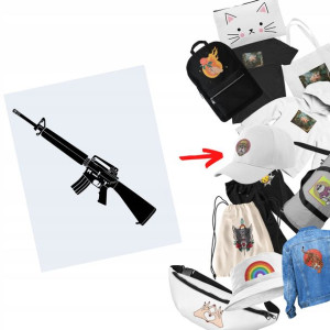 Naprasowanka Broń M4A1 Na Odzież Dla Fana