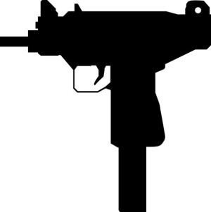Naprasowanka Broń Uzi Na Odzież Dla Fana