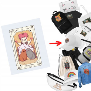 Naprasowanka Kot Tarot Termo Naklejka Aplikacja