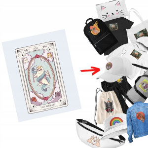 Naprasowanka Kot Tarot Termo Naklejka Aplikacja
