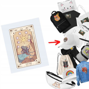 Naprasowanka Kot Tarot Termo Naklejka Aplikacja