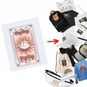 Naprasowanka Kot Tarot Termo Naklejka Aplikacja