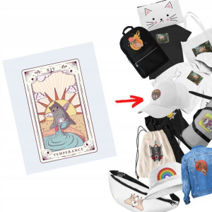 Naprasowanka Kot Tarot Termo Naklejka Aplikacja