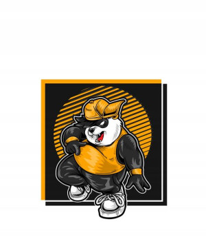 Naprasowanka Panda Termo Naklejka Aplikacja