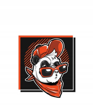 Naprasowanka Panda Termo Naklejka Aplikacja