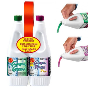 Płyny do toalet ZESTAW 2 x 1,5L Camp Green i Campa Rinse Plus