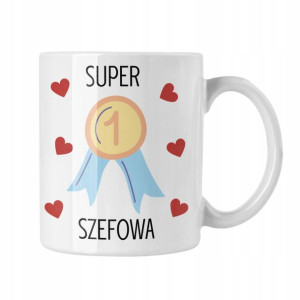 Kubek Super Szefowa Prezent, Kudek Do Pracy Smiesz