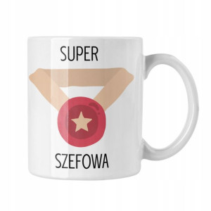 Kubek Super Szefowa Prezent, Kubek Do Pracy Smiesz