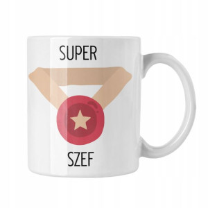 Kubek Super Szef Prezent, Kubek Do Pracy Smieszny