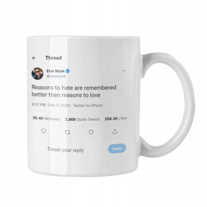 Kubek Cytat Elon Musk Tweet Prezent Fana