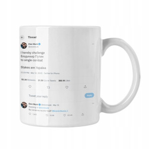 Kubek Cytat Elon Musk Tweet Ukraina Putin