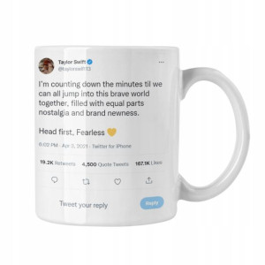 Kubek Cytat Taylor Swift Tweet Prezent Fana