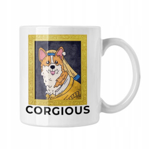 Kubek Corgi i Sztuka, Smeszny Prezent Mem