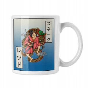 Kubek Japonia Styl Japoński Samurai Sakura Hokusai