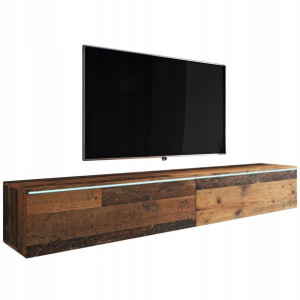 Rustykalna szafka pod telewizor 180 cm, stolik RTV